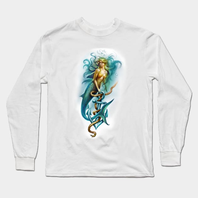 Mermaid Long Sleeve T-Shirt by bohater13